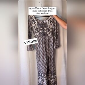 Vintage Victor Costa Boho Maxi Dress